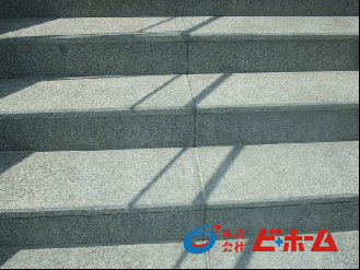 石材 洗浄施工例(階段)